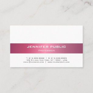 Modern Professional Elegant Simple Plain Chic Business Card