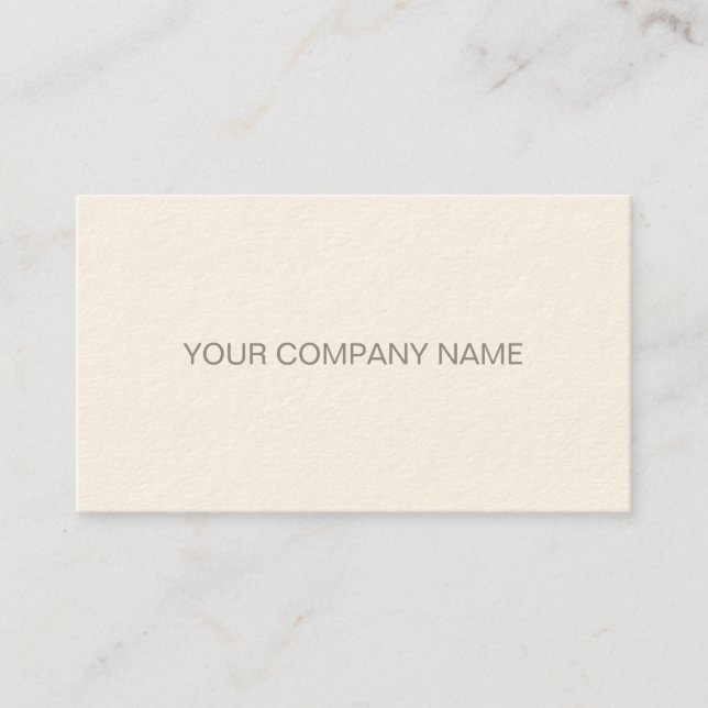 Modern Professional Elegant Simple Signature Cream Business Card (Front)