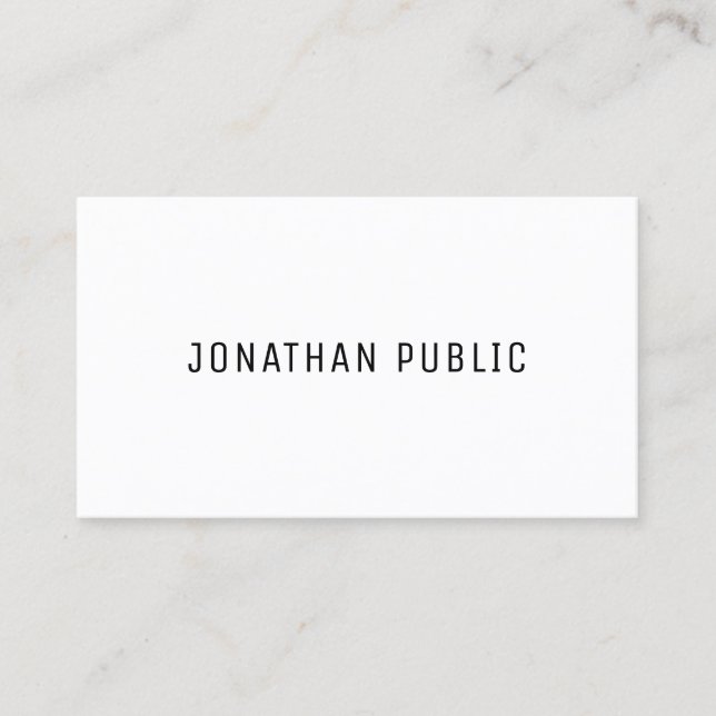 Modern Professional Elegant Simple Template Business Card (Front)
