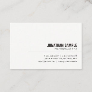 Modern Professional Elegant Simple Unique Plain Business Card