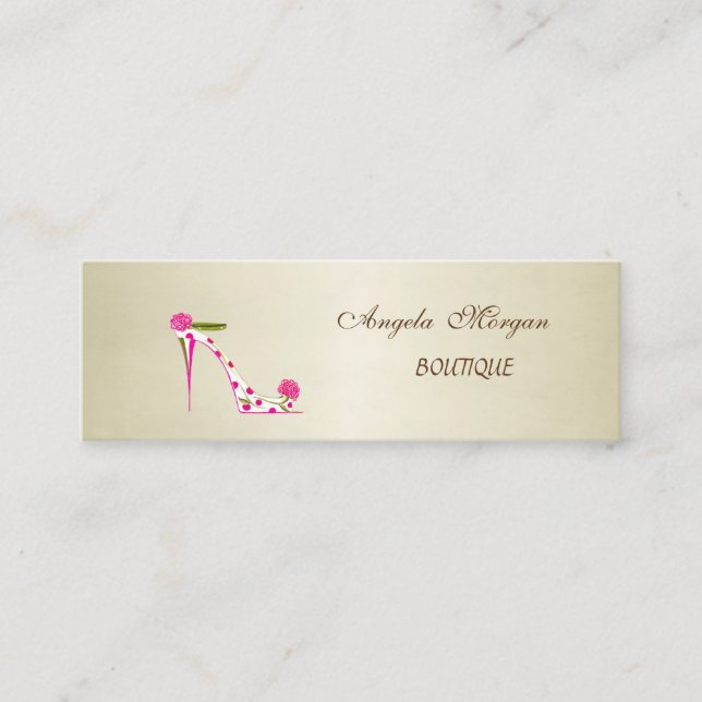 Modern Professional Elegant Stylish  -Heel Mini Business Card (Front)