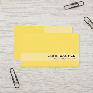 Modern Professional Elegant Yellow Simple Design Business Card