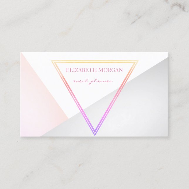 Modern Professional  Geometric Stylish Business Card (Front)