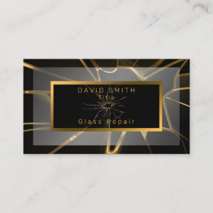 Modern Professional Glass Repair Business Card