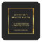 Modern professional gold black return address