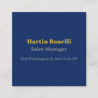 Modern Professional Gold & Blue Colour Serif Font Enclosure Card