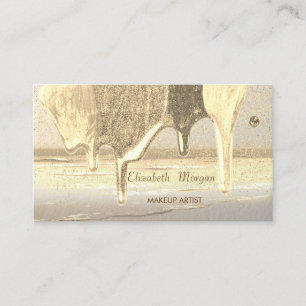 Modern Professional ,Gold Confetti,Drops Business Card