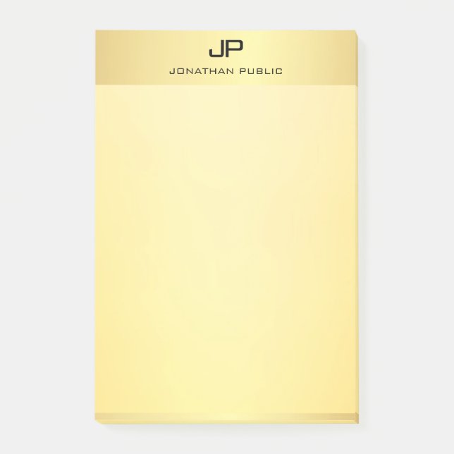 Modern Professional Gold Look Elegant Template Post-it Notes (Front)