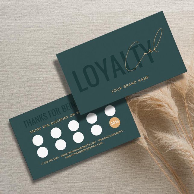 Modern professional green customer loyalty card (Creator Uploaded)