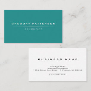 Modern Professional Green Minimalistic  Business Card