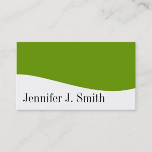 Modern Professional Green & White Business Cards