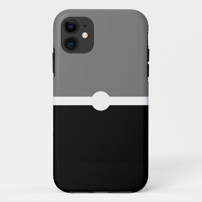 Modern Professional Grey Black White Colour Block Case-Mate iPhone Case (Back)