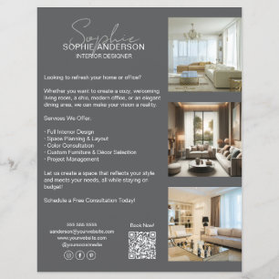 Modern Professional Grey Business Flyer