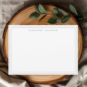 Modern Professional Grey Double Border Card