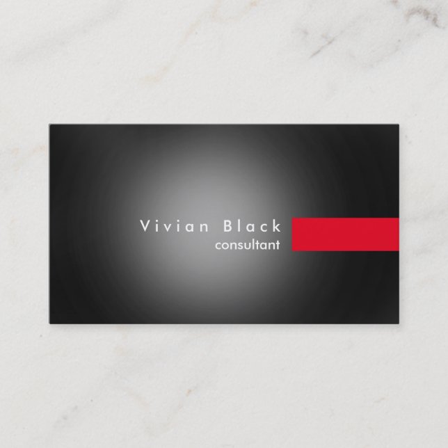 Modern Professional Grey Red Stripe Consutant Business Card (Front)