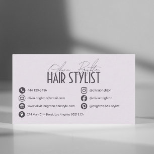 Modern Professional Hair Stylist High-end Business Card