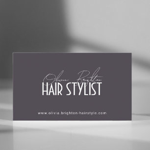 Modern Professional Hair Stylist High-end Business Card
