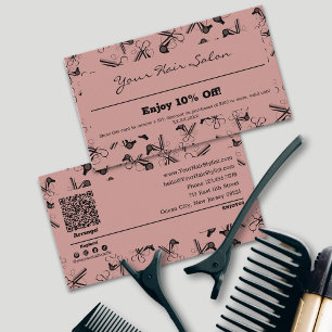Modern Professional Hair Tools Stylist 10% Discount Card