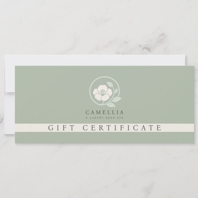 Modern Professional Head Spa Gift Certificate Invitation (Front)
