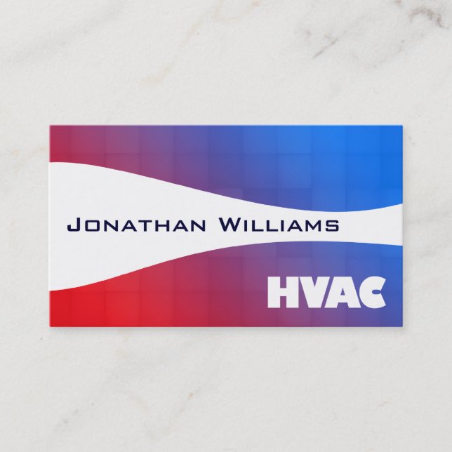 Modern Professional HVAC Business Cards (Front)