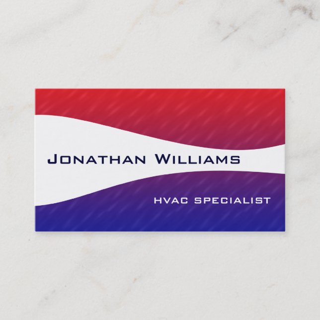 Modern Professional HVAC Business Cards (Front)