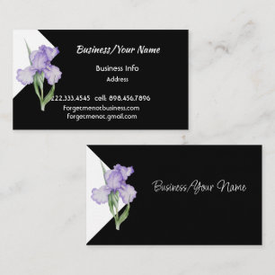 Modern Professional Iris Garden Flower Business Card