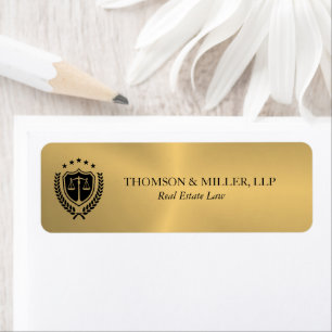 Modern Professional Law Office Metallic Gold