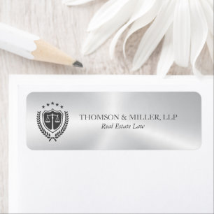 Modern Professional Law Office Metallic Silver