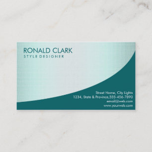 Modern Professional Linen Green Elegant Business Card