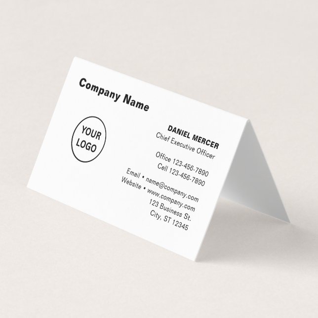 Modern Professional Logo Design Business Card (Front)