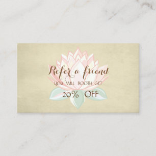 Modern Professional,Lotus Simple Referral Card