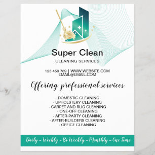 Modern Professional Maid Cleaning Commercial House Flyer