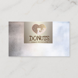 Modern Professional,Mettalic,Doughnuts,Bakery Business Card