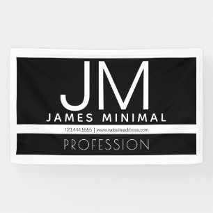 Modern Professional Minimal Design   Black & White Banner