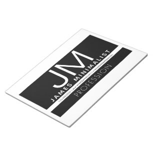 Modern Professional Minimal Design Black & White Notepad