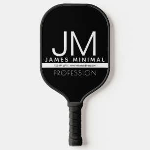 Modern Professional Minimal Design Black & White Pickleball Paddle