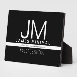 Modern Professional Minimal Design   Black & White Plaque