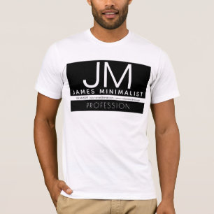 Modern Professional Minimal Design   Black & White T-Shirt