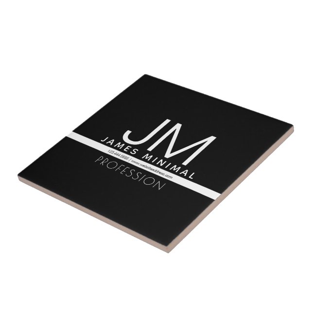 Modern Professional Minimal Design | Black & White Tile (Side)