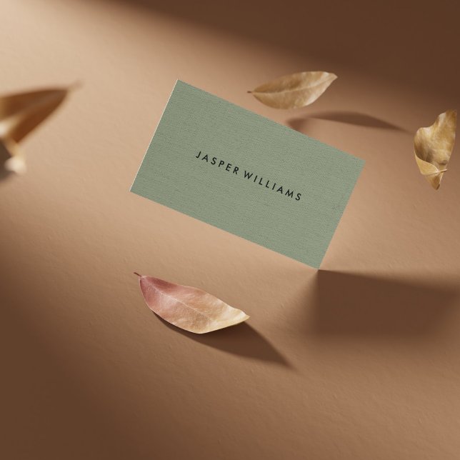 Modern Professional Minimal Sage Green  Business Card (Creator Uploaded)