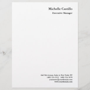 Modern Professional Minimalist Custom Letterhead