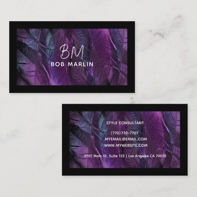 Modern Professional Minimalist Executive Generic Business Card (Front/Back)