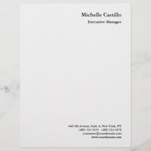 Modern Professional Minimalist Light Grey Custom Letterhead