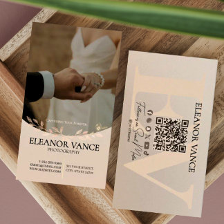 Modern Professional Minimalist Monogrammed Logo Business Card