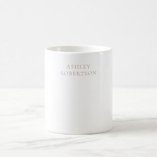 Modern Professional Minimalist Plain Own Name Coffee Mug