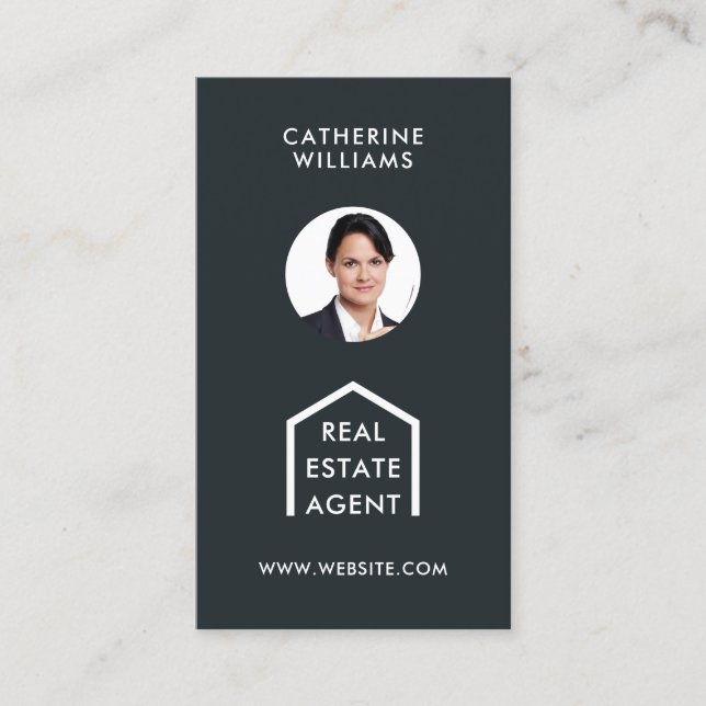 Modern professional minimalist realtor  business c business card (Front)