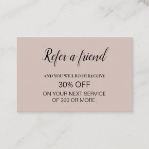 Modern Professional Minimalist Referral Business Card
