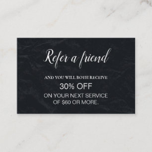 Modern Professional Minimalist Referral Business Card