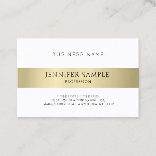 Modern Professional Minimalistic Elegant Plain Business Card (Front)
