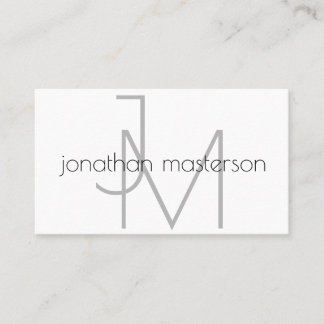 Modern Professional Minimalistic Monogram Business Card